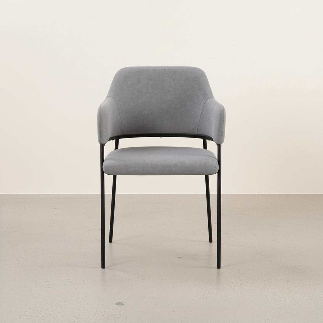 Sadie Fabric Dining Chair - Set of 2 - Light Grey