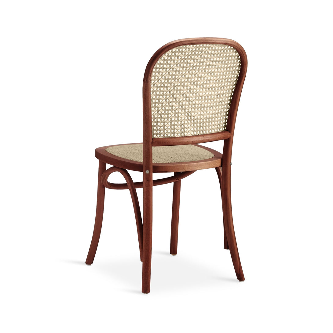 Christopher Beech Wood and Rattan Dining Chair – Set of 2 – Antique Brown