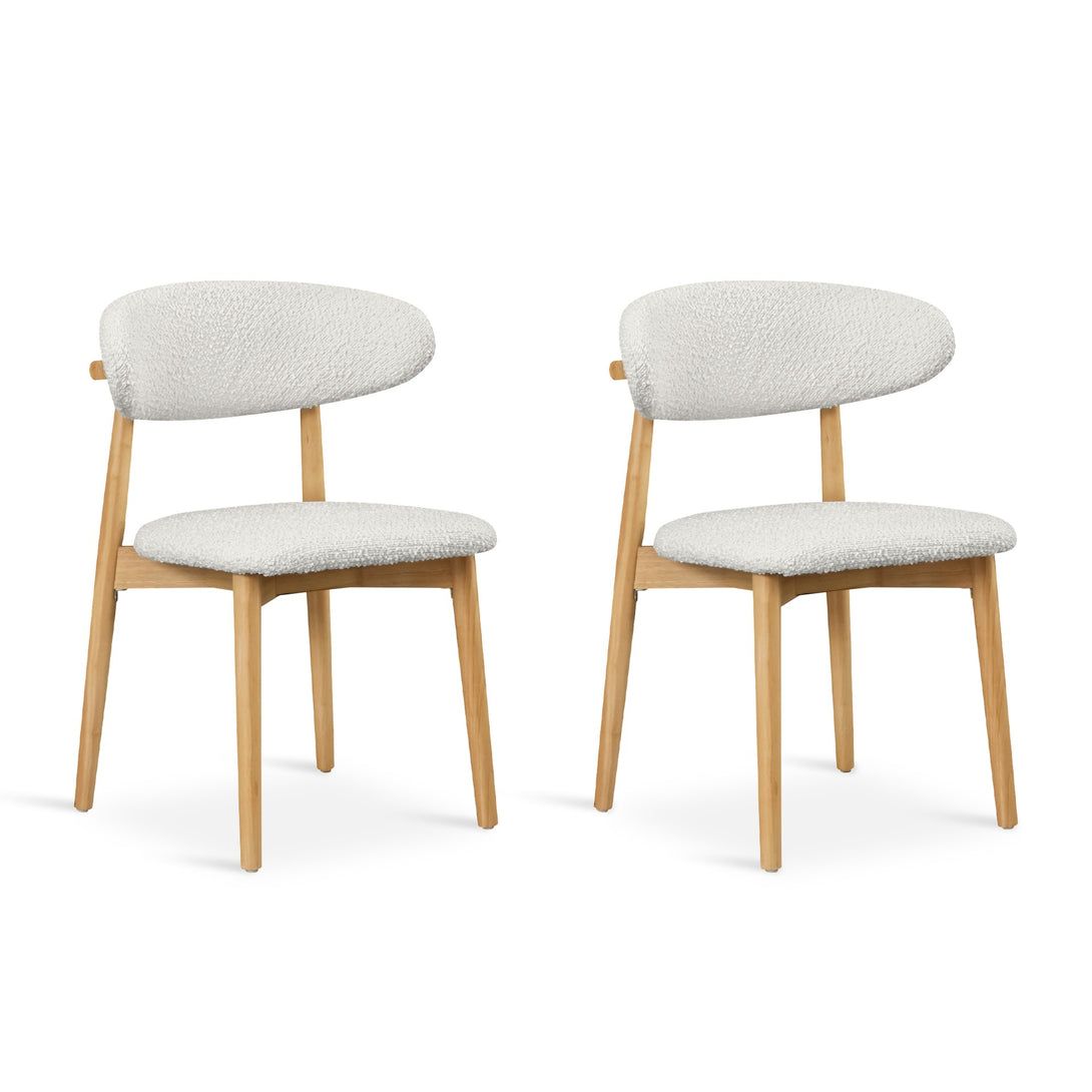 Wesley Rubber Wood Dining Chair - Set of 2 - White