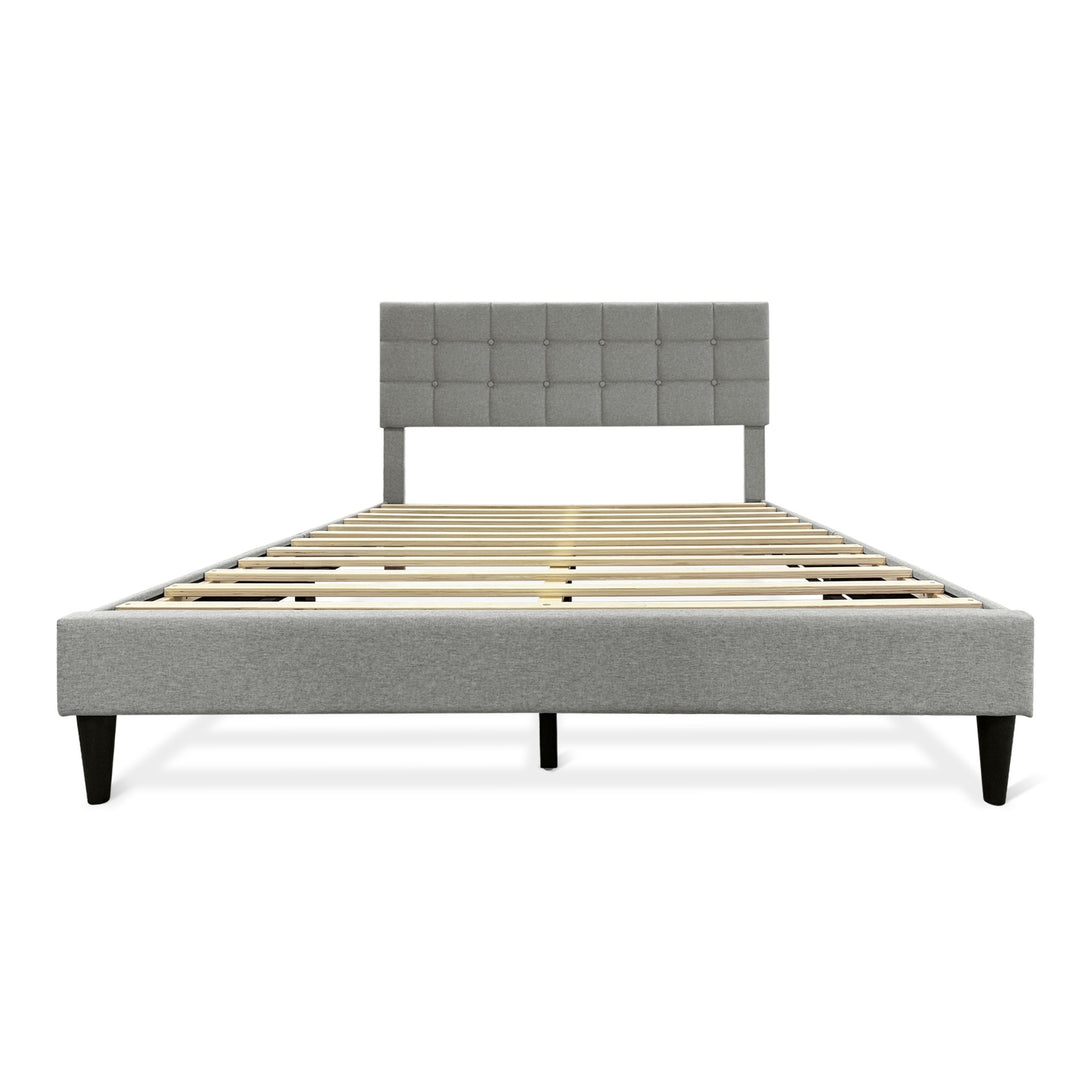Aspen Queen Fabric Bed Frame - Stone