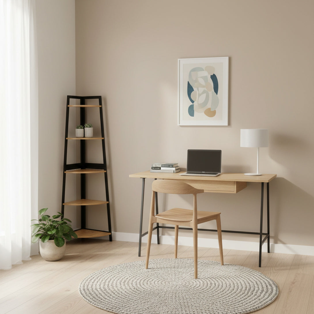 Quoin 5 Tier Corner Shelf - Natural