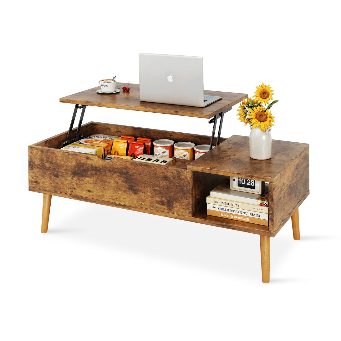 Chilwa Lift Top Coffee Table - Rustic Brown