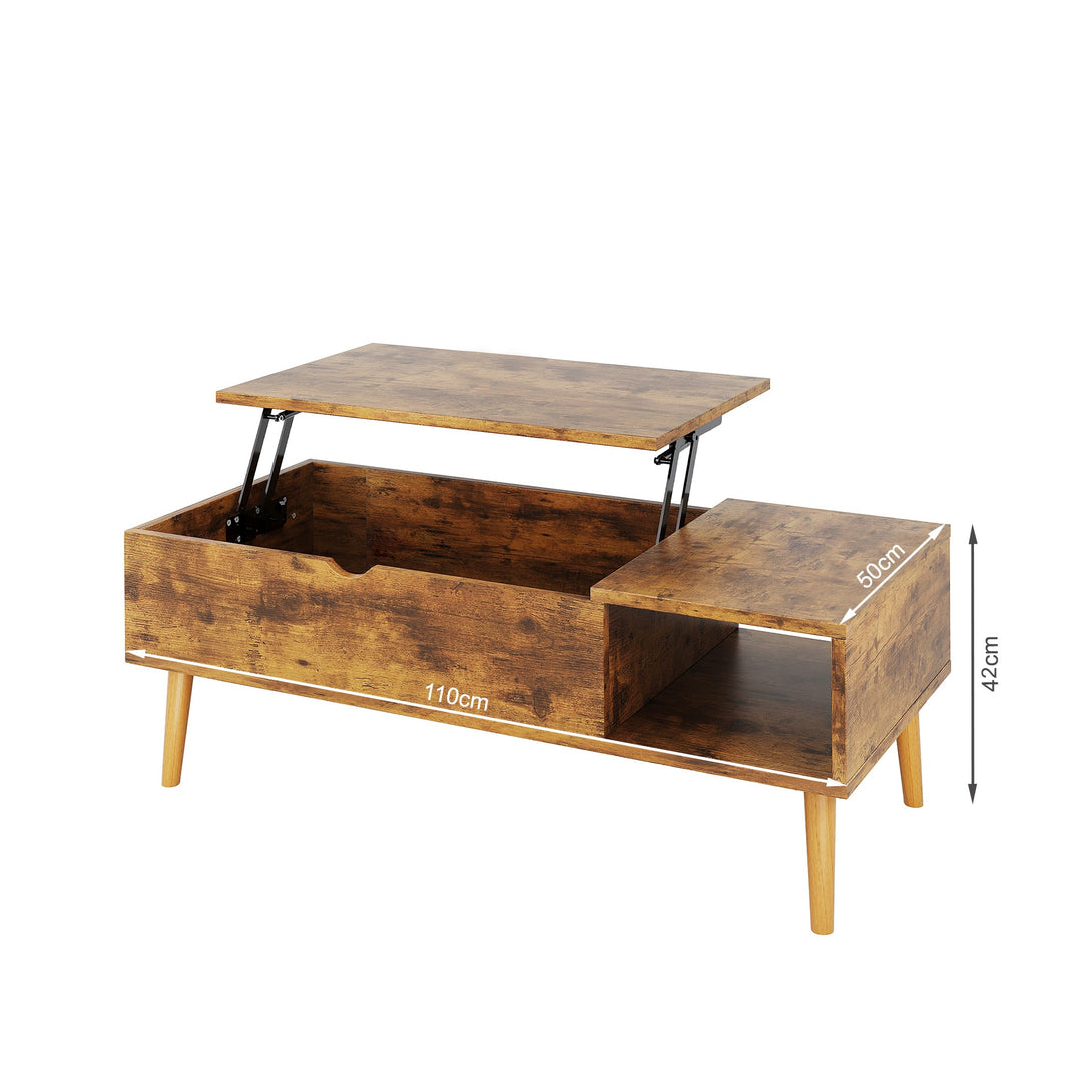 Chilwa Lift Top Coffee Table - Rustic Brown