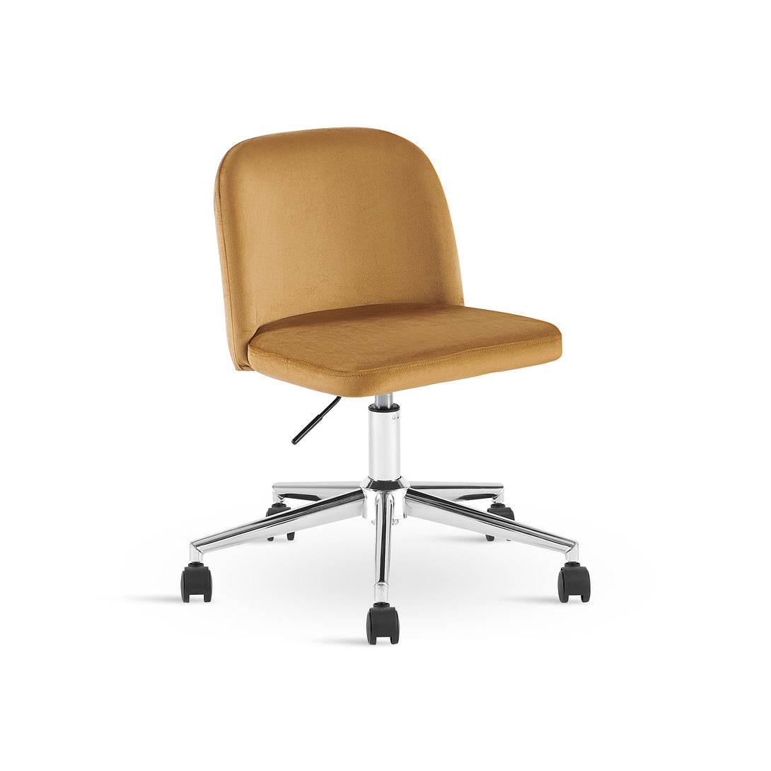 Jones Velvet Office Chair - Ochre
