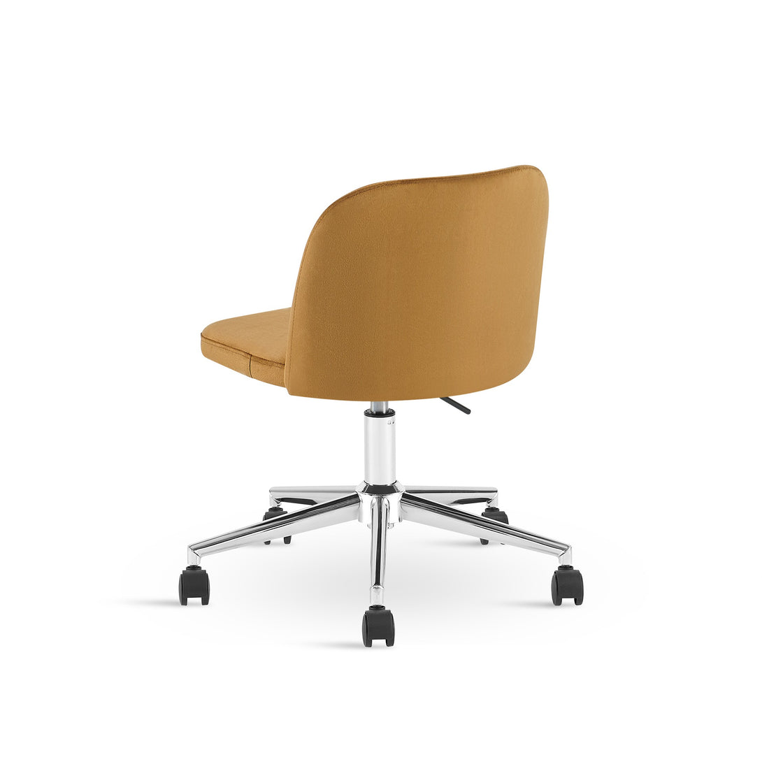 Jones Velvet Office Chair - Ochre