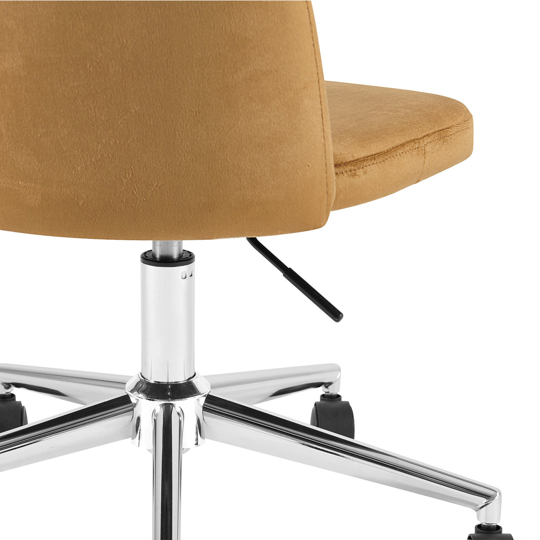 Jones Velvet Office Chair - Ochre