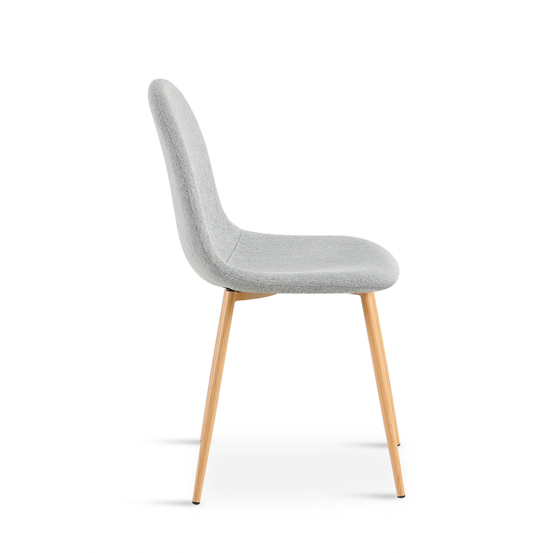 Arlo Linen Dining Chair - Set of 4 - Light Grey