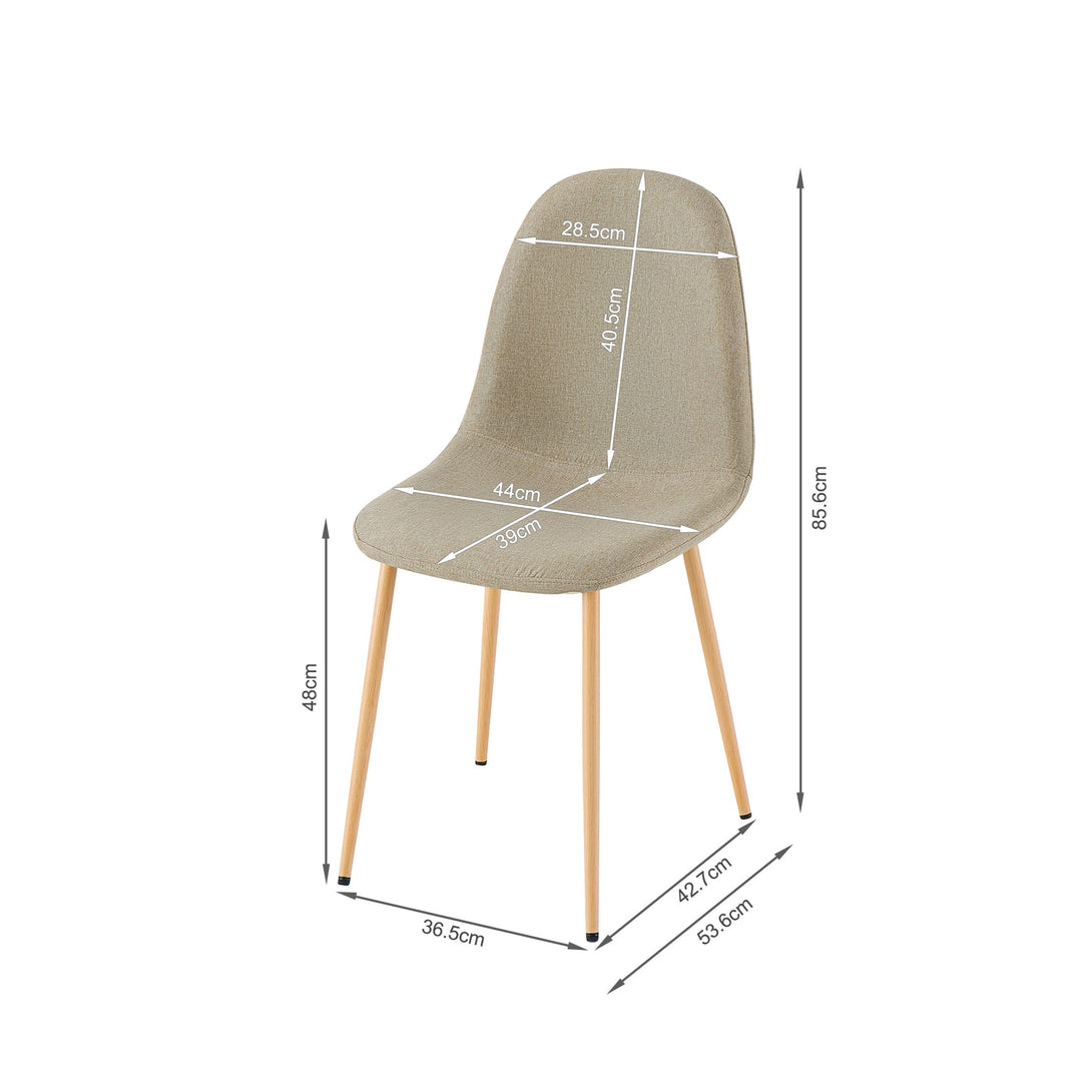 Arlo Linen Dining Chair - Set of 4 - Beige