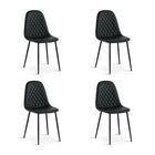 Varo PU Dining Chair - Set of 4 - Black