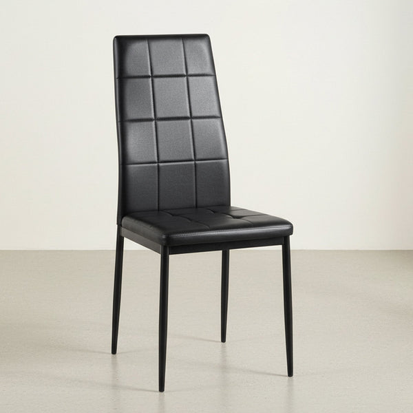 Mauro PU Leather Dining Chair - Set of 4 - Black