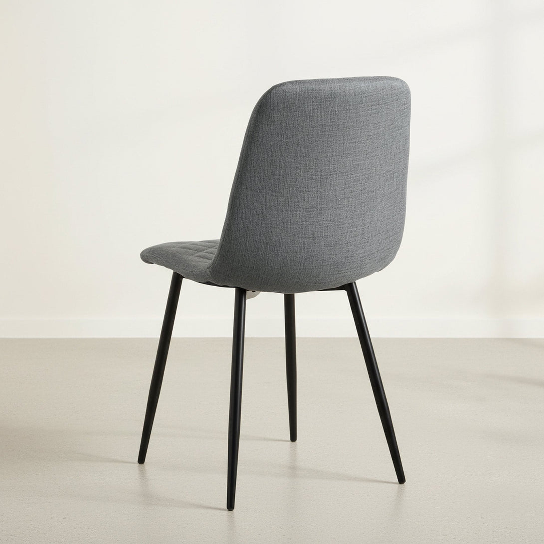Fika Linen Dining Chair - Set of 4 - Grey