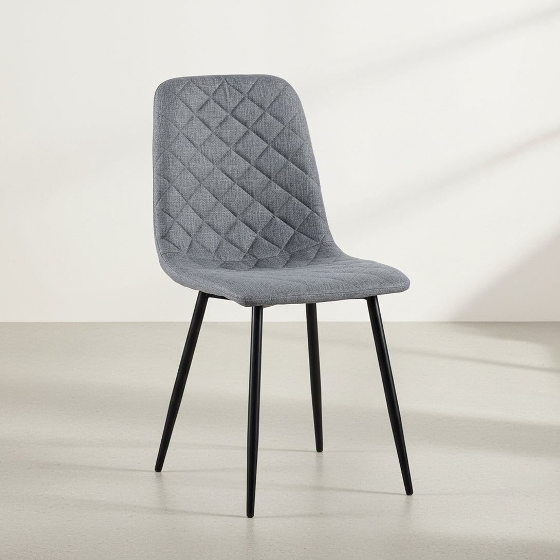 Fika Linen Dining Chair - Set of 4 - Grey