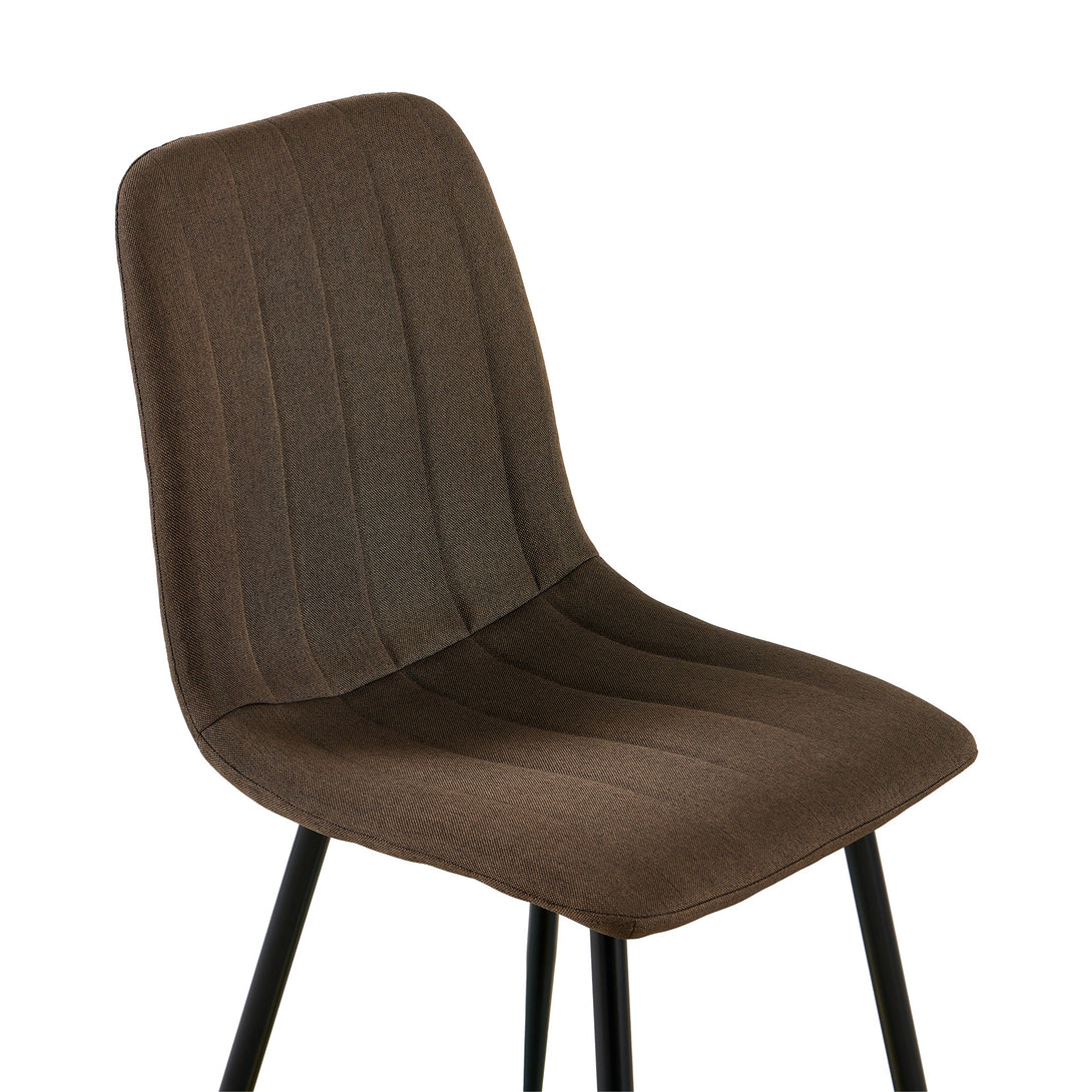 Holland Fabric Dining Chair - Set of 4 - Brown