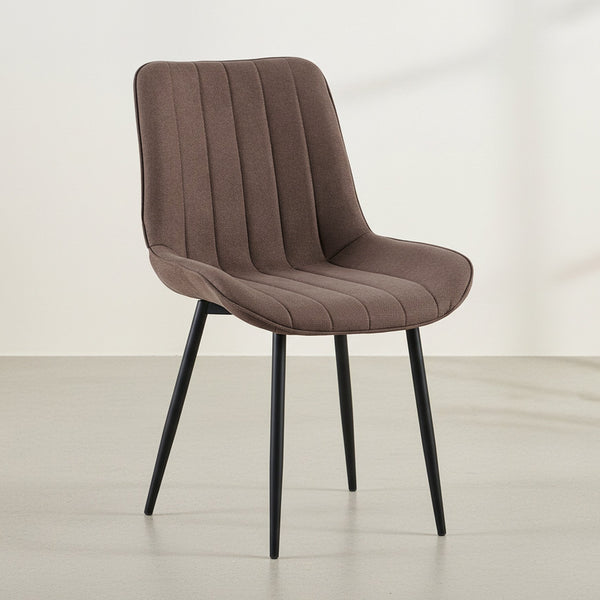 Kivo Linen Dining Chair - Brown