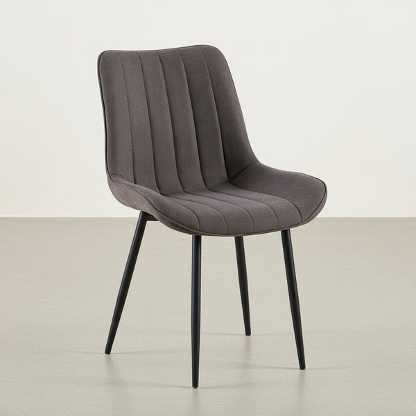 Kivo Linen Dining Chair - Dark Grey