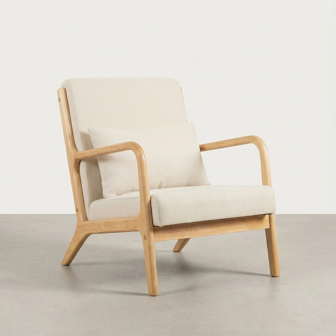 Taru Velvet Armchair - Beige