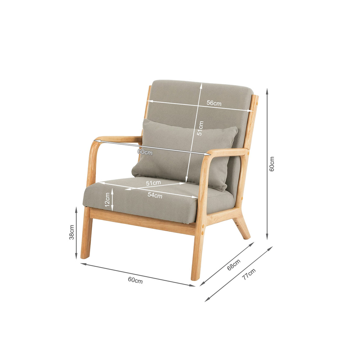 Taru Velvet Armchair - Grey