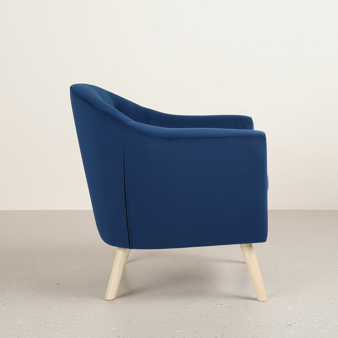 Millo Velvet Armchair - Dark Blue