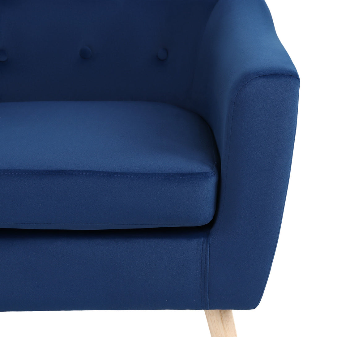 Millo Velvet Armchair - Dark Blue