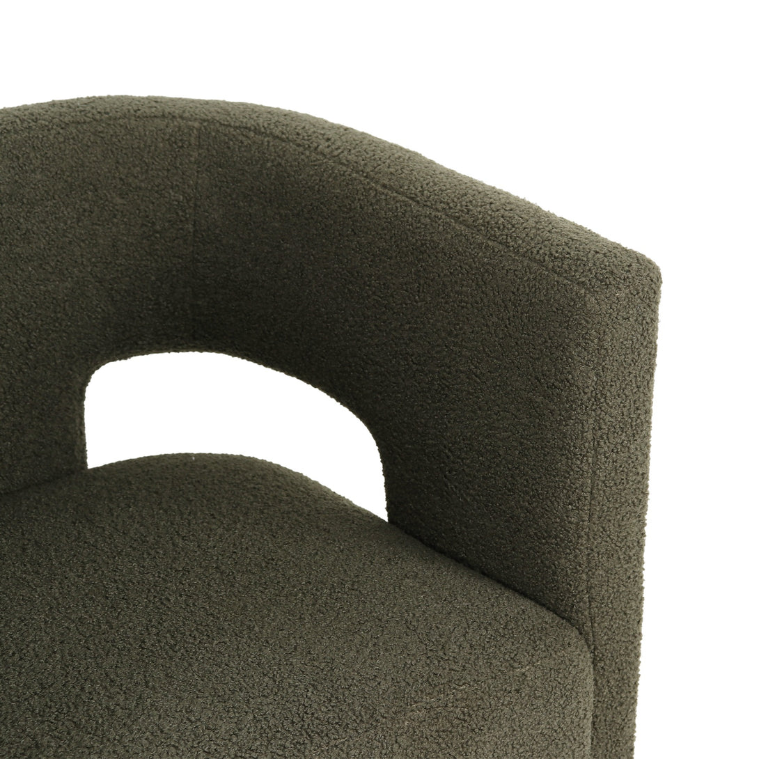 Rivo Boucle Armchair - Dark Green
