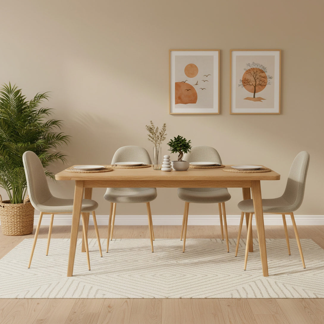 Arlo Linen Dining Chair - Set of 4 - Beige