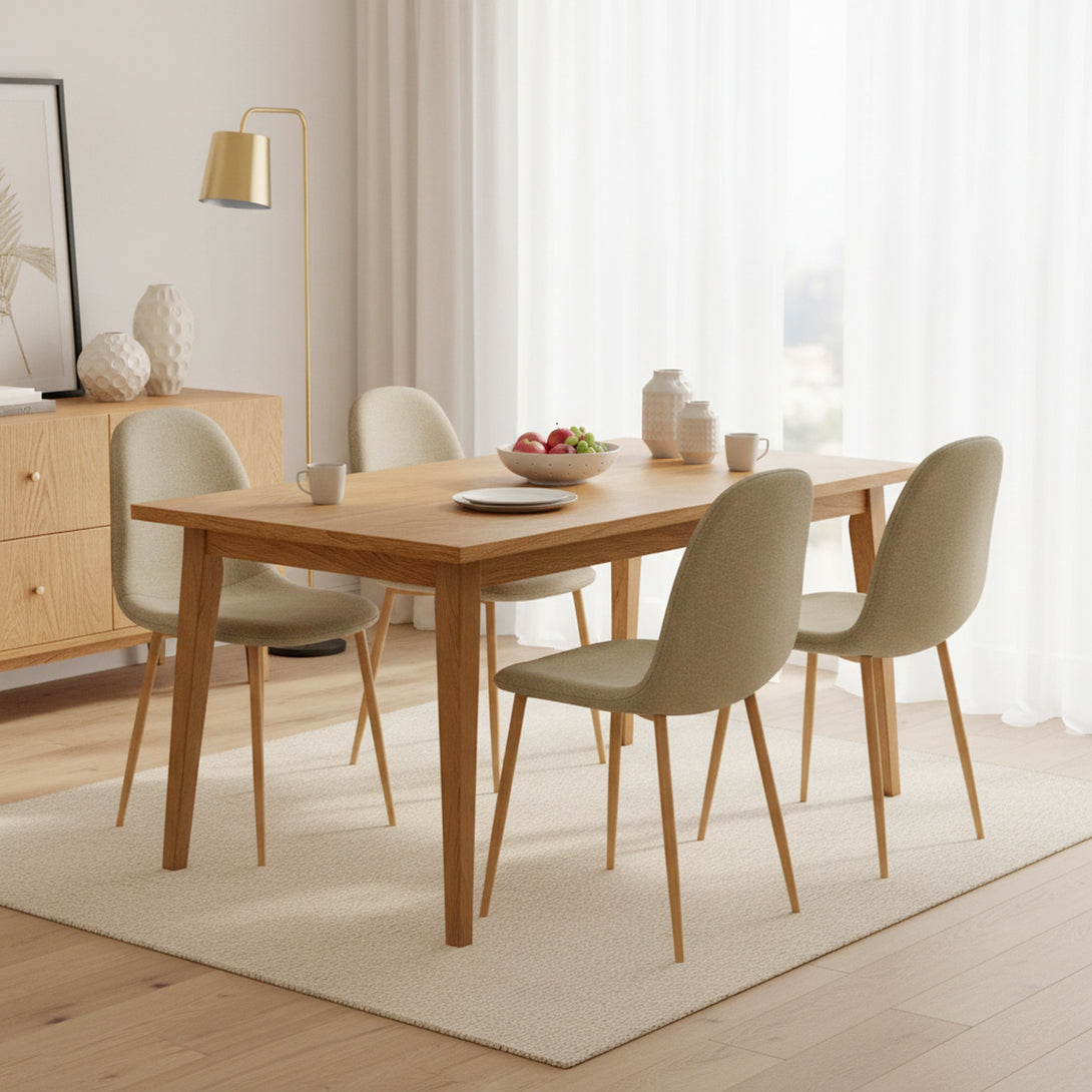 Arlo Linen Dining Chair - Set of 4 - Beige