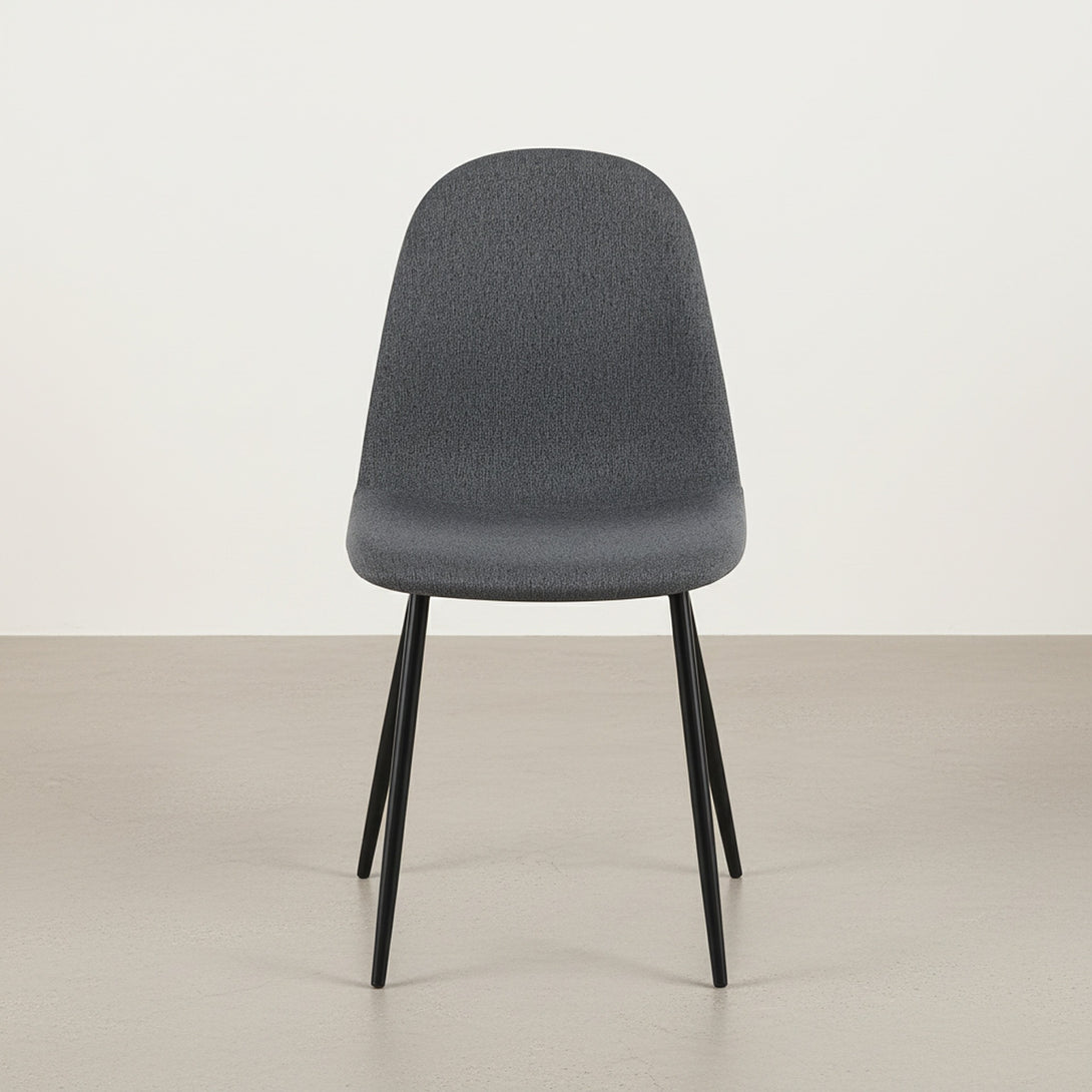 Arlo Linen Dining Chair - Set of 4 - Dark Grey