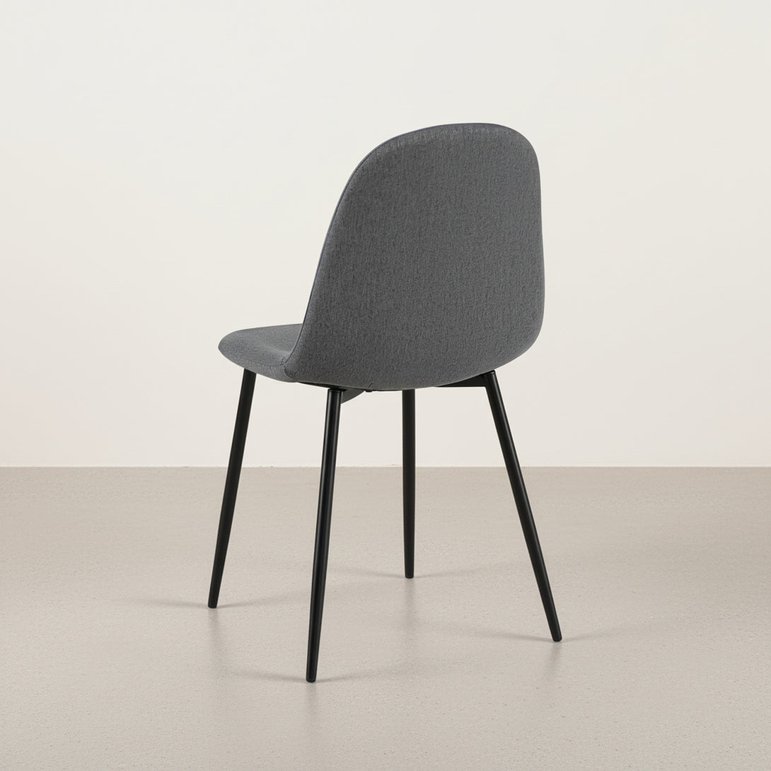 Arlo Linen Dining Chair - Set of 4 - Dark Grey