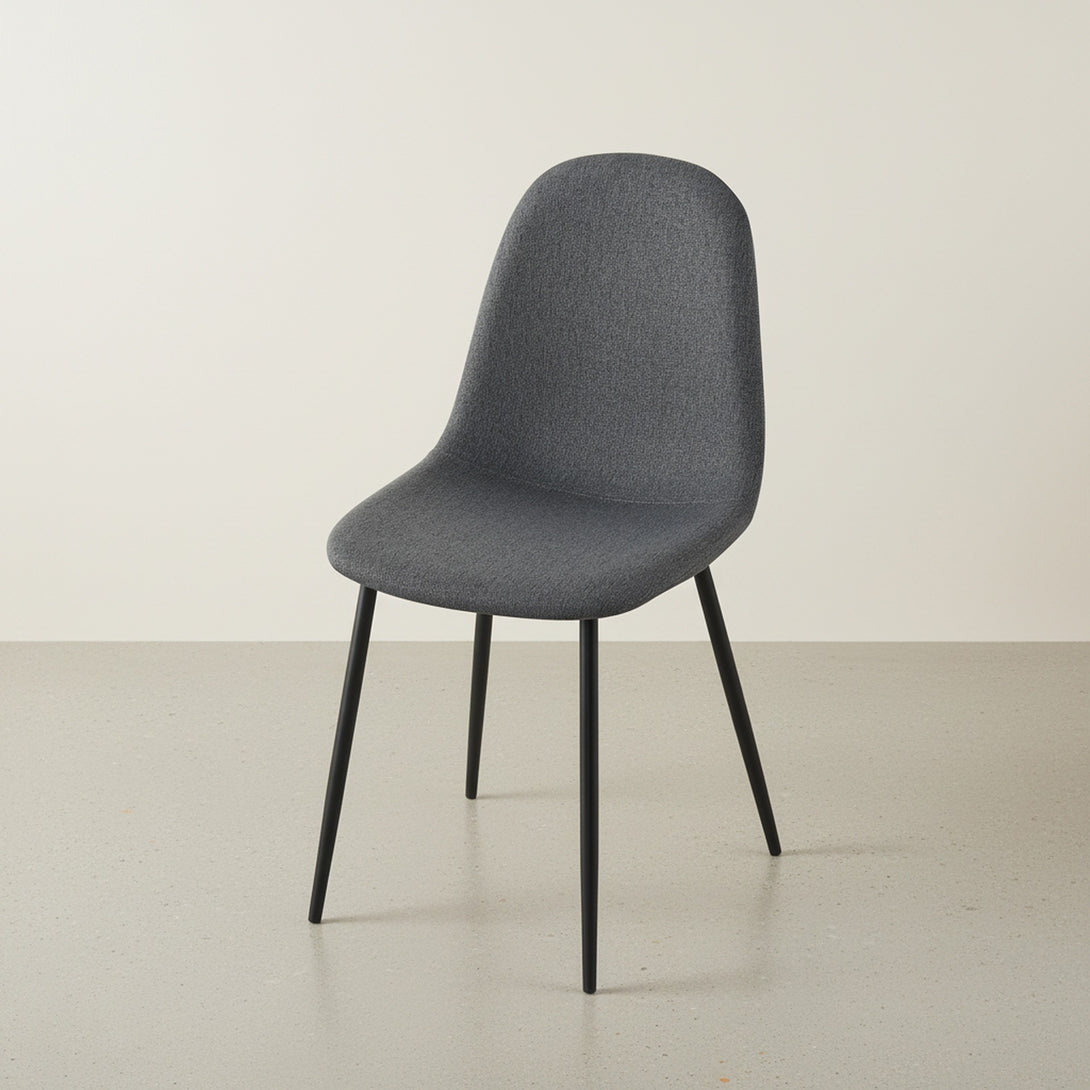 Arlo Linen Dining Chair - Set of 4 - Dark Grey