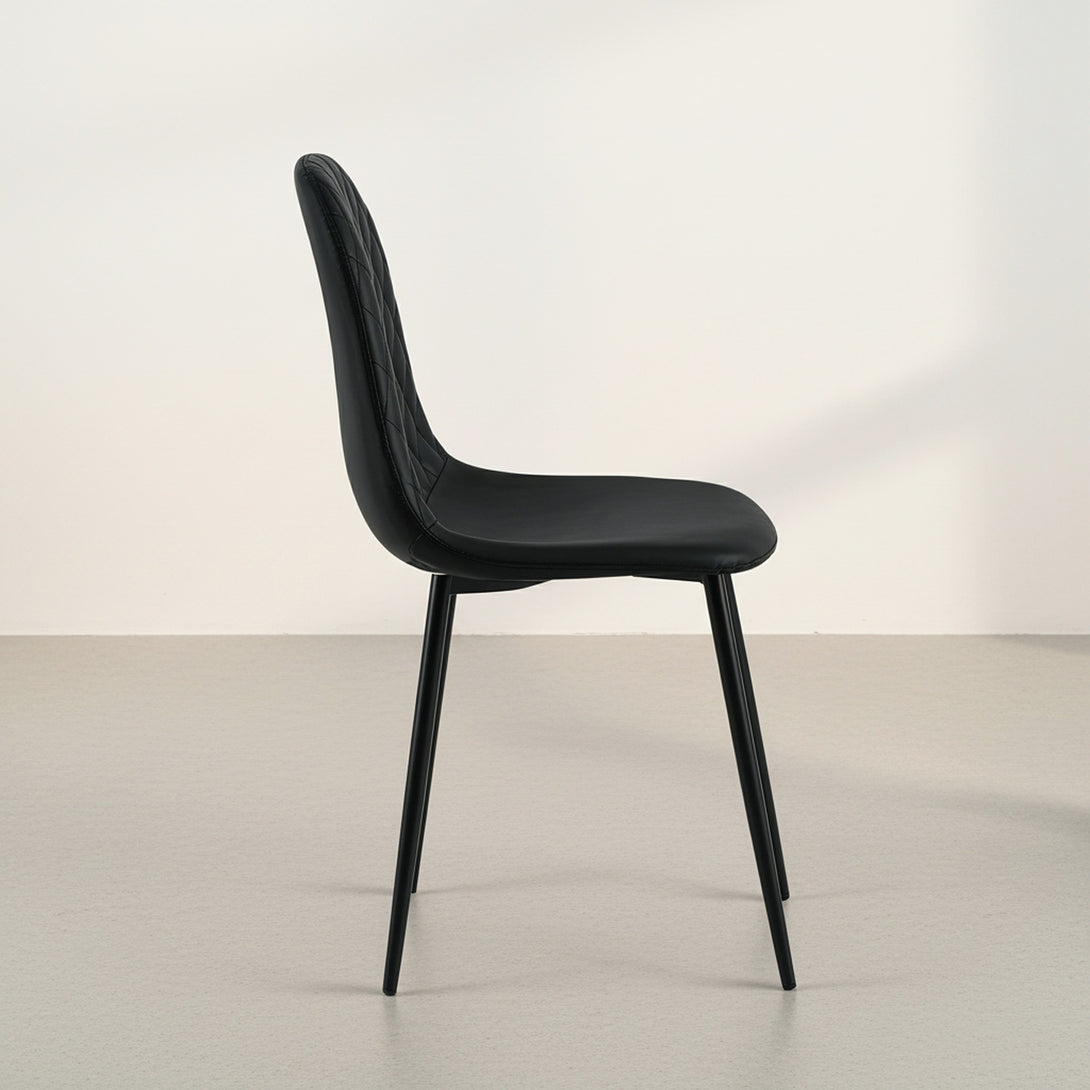 Varo PU Dining Chair - Set of 4 - Black