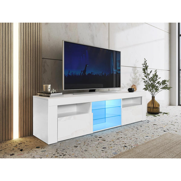 Atka 1.45m LED Entertainment Unit - White