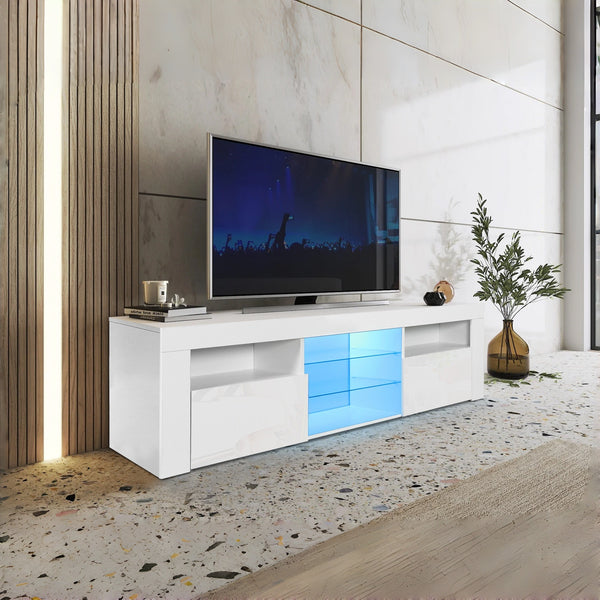 Atka 1.45m LED Entertainment Unit - White