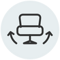 360-degree swivel