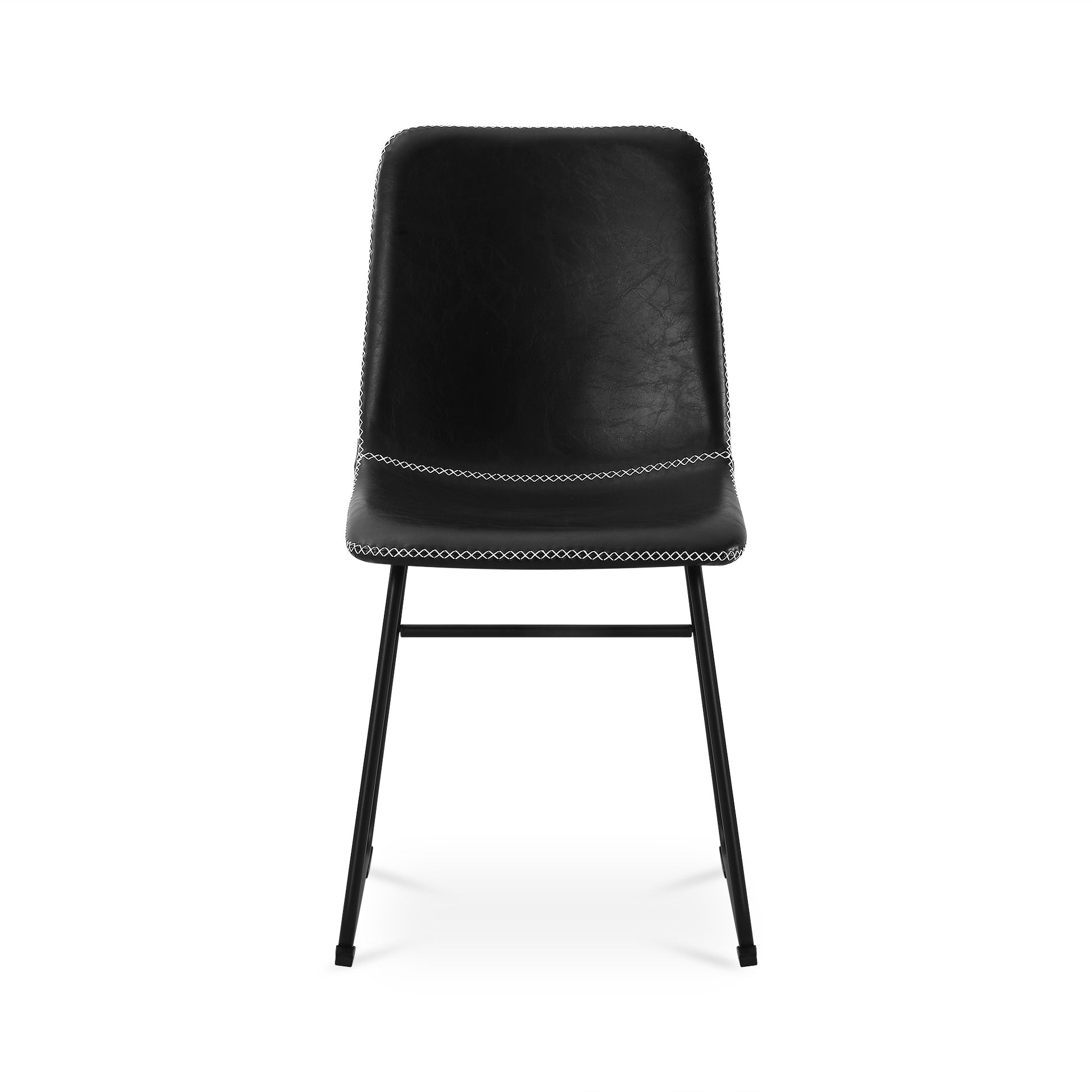 Grayson PU Leather Dining Chair - Set of 2 - Black – Treasurebox