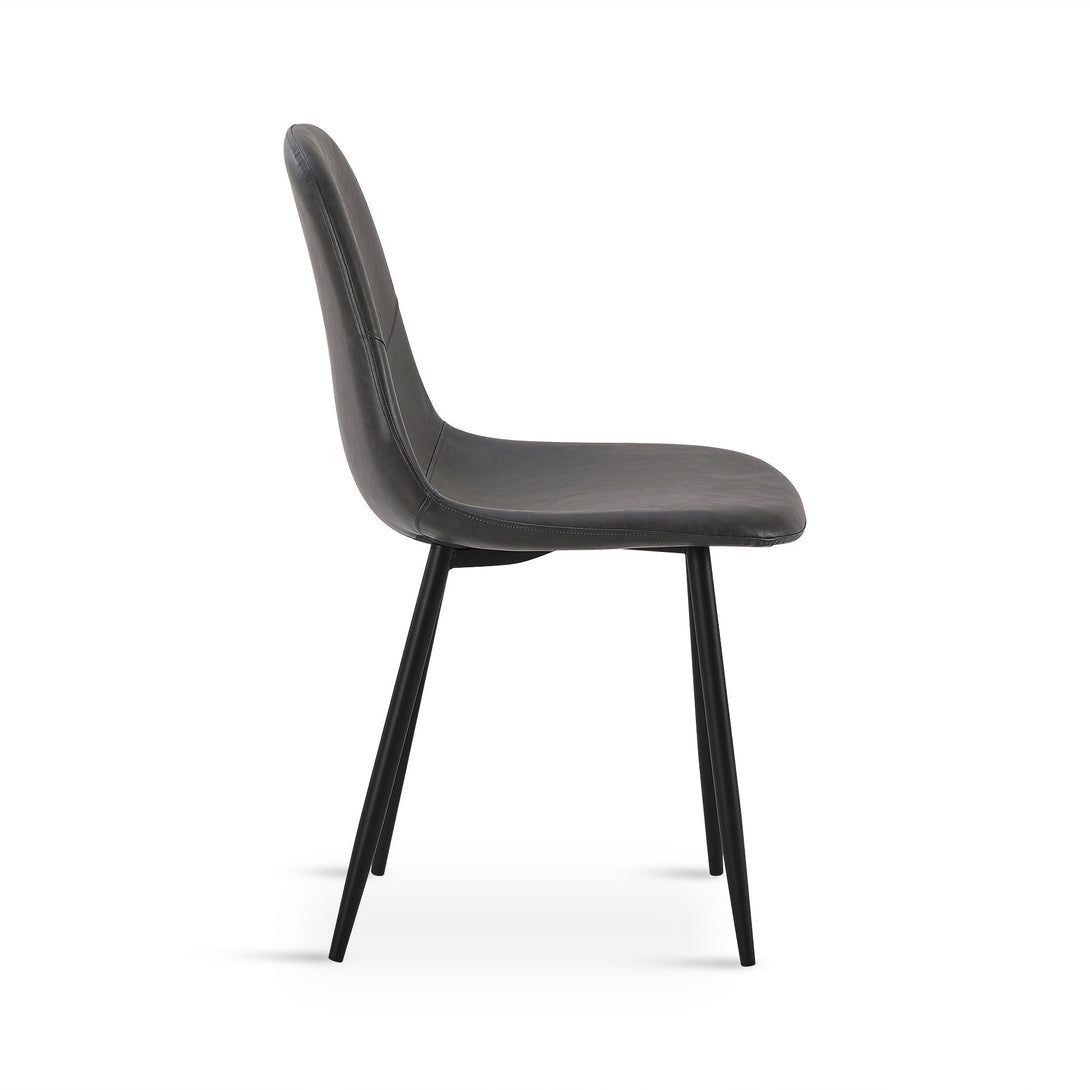 Matthew PU Leather Dining Chair - Set of 4 - Grey – Treasurebox