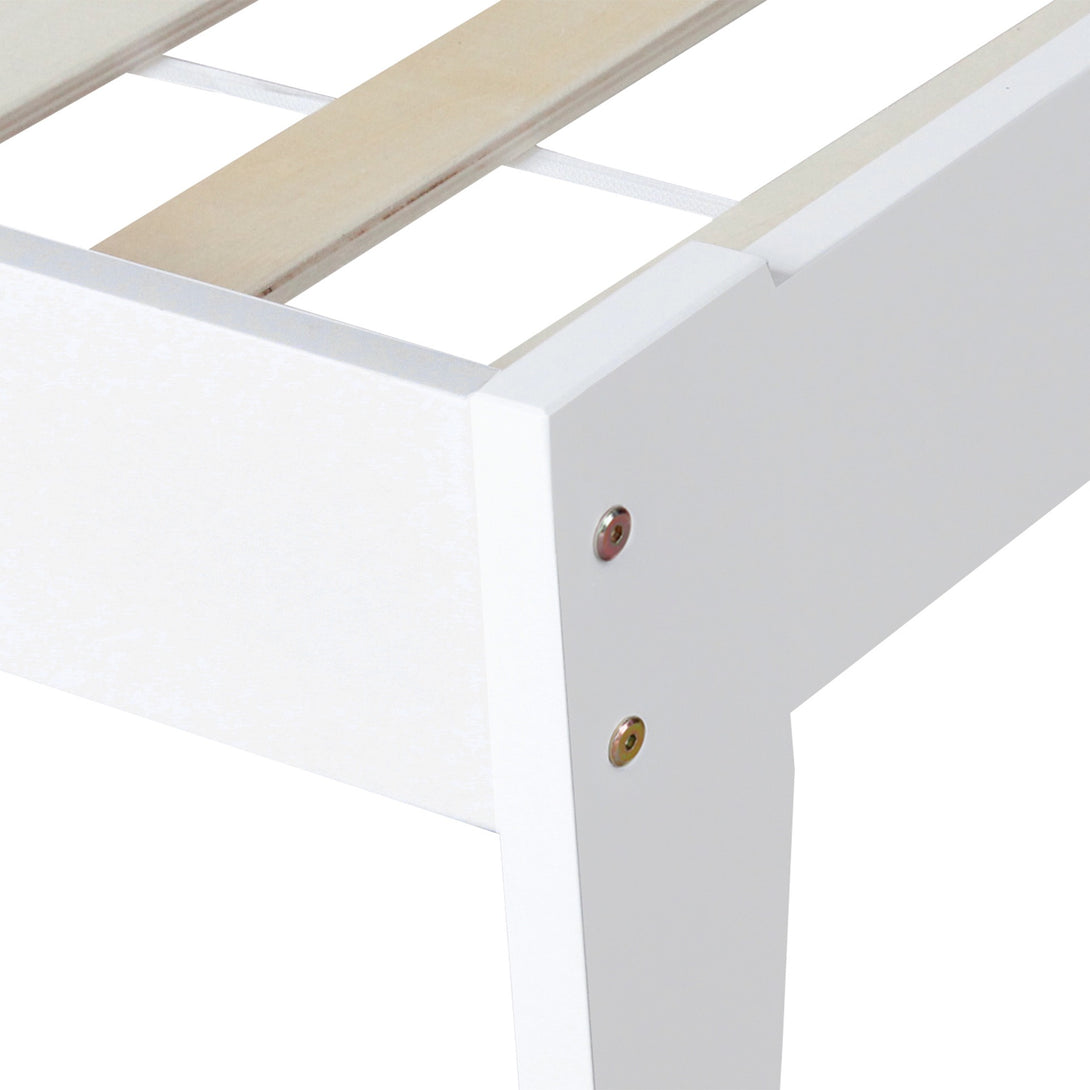 Meri Single Wooden Bed Frame - White