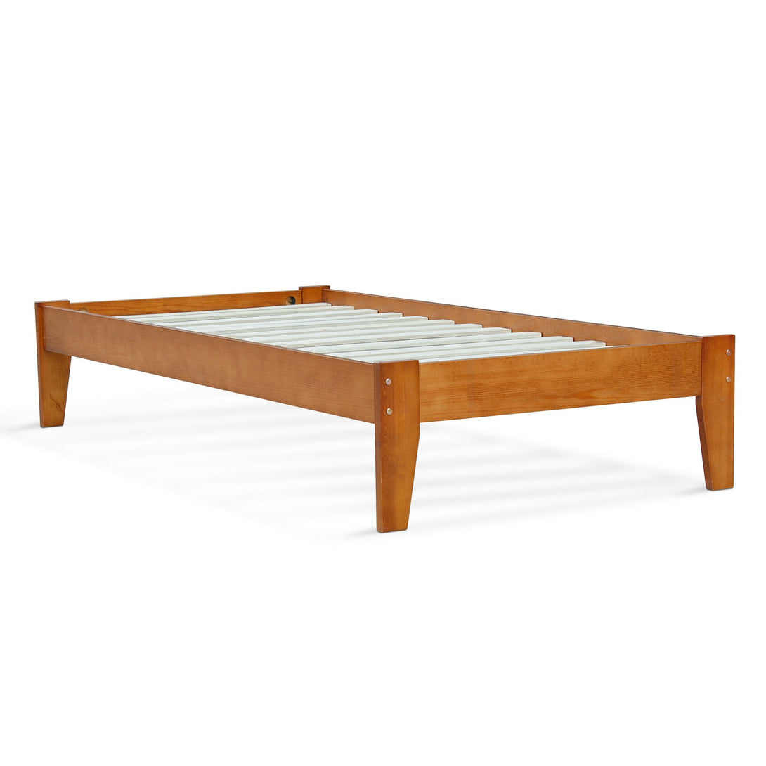 Meri Single Wooden Bed Frame - Oak