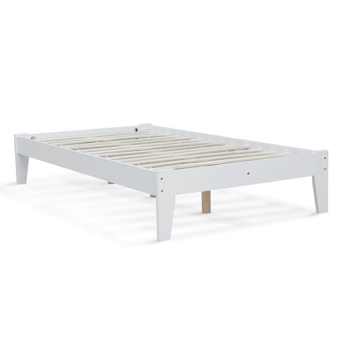 Meri King Single Wooden Bed Frame - White