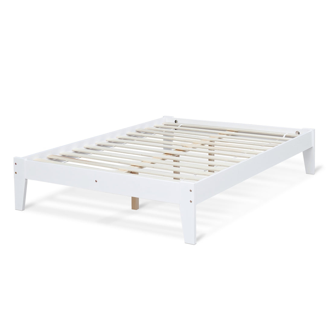 Meri Double Wooden Bed Frame - White