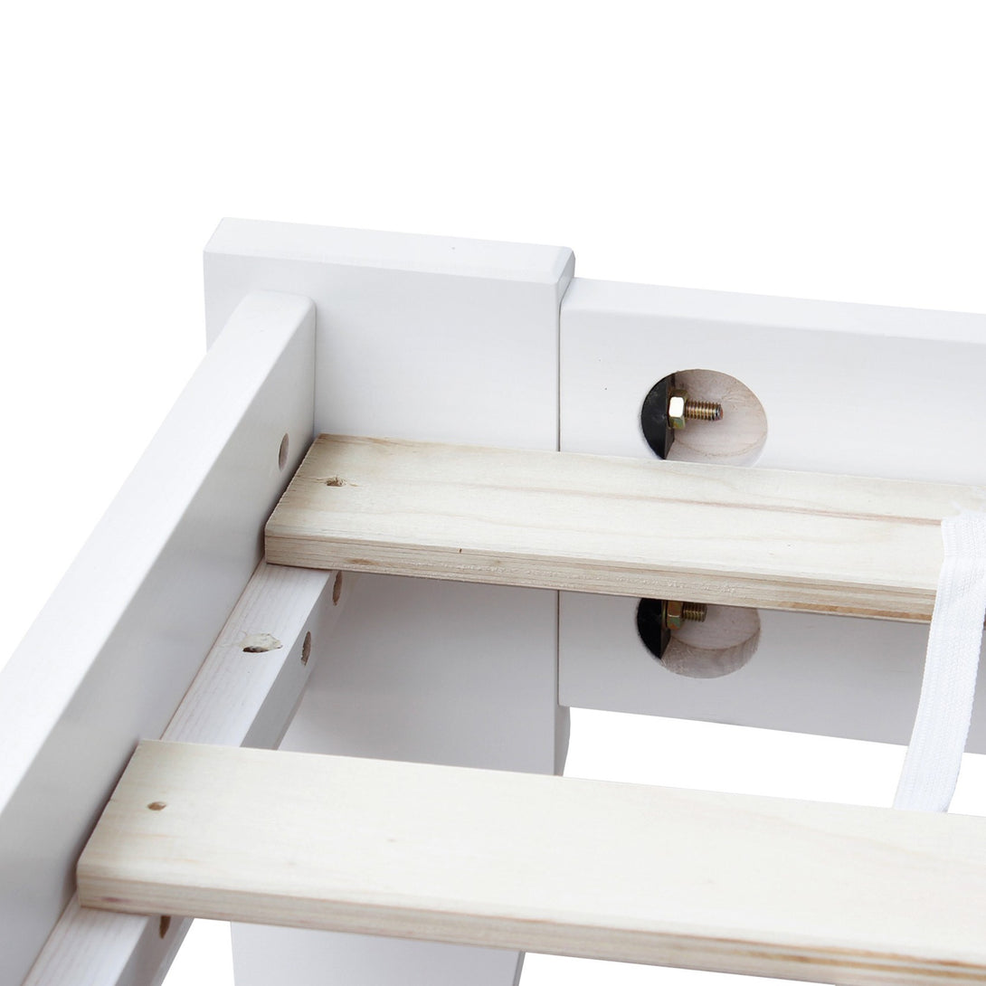 Meri Double Wooden Bed Frame - White