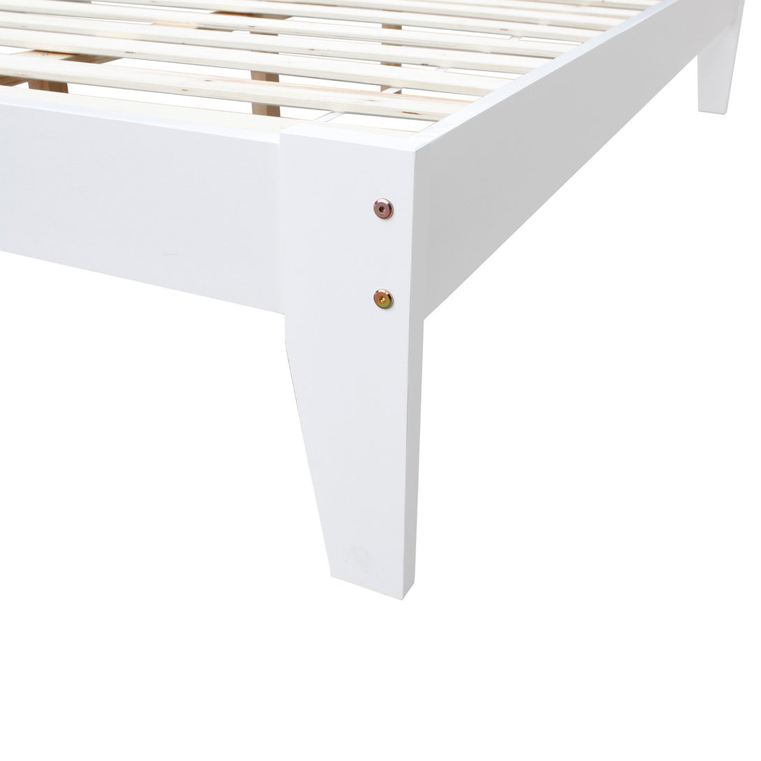 Meri Double Wooden Bed Frame - White