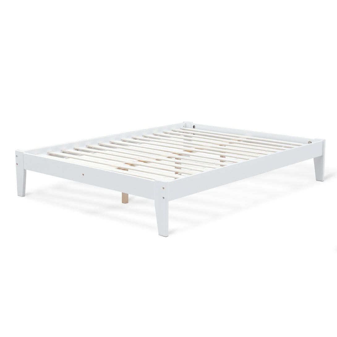 Meri Queen Wooden Bed Frame - White
