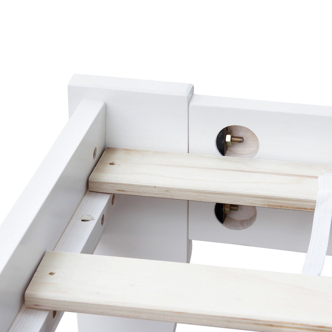 Meri Queen Wooden Bed Frame - White