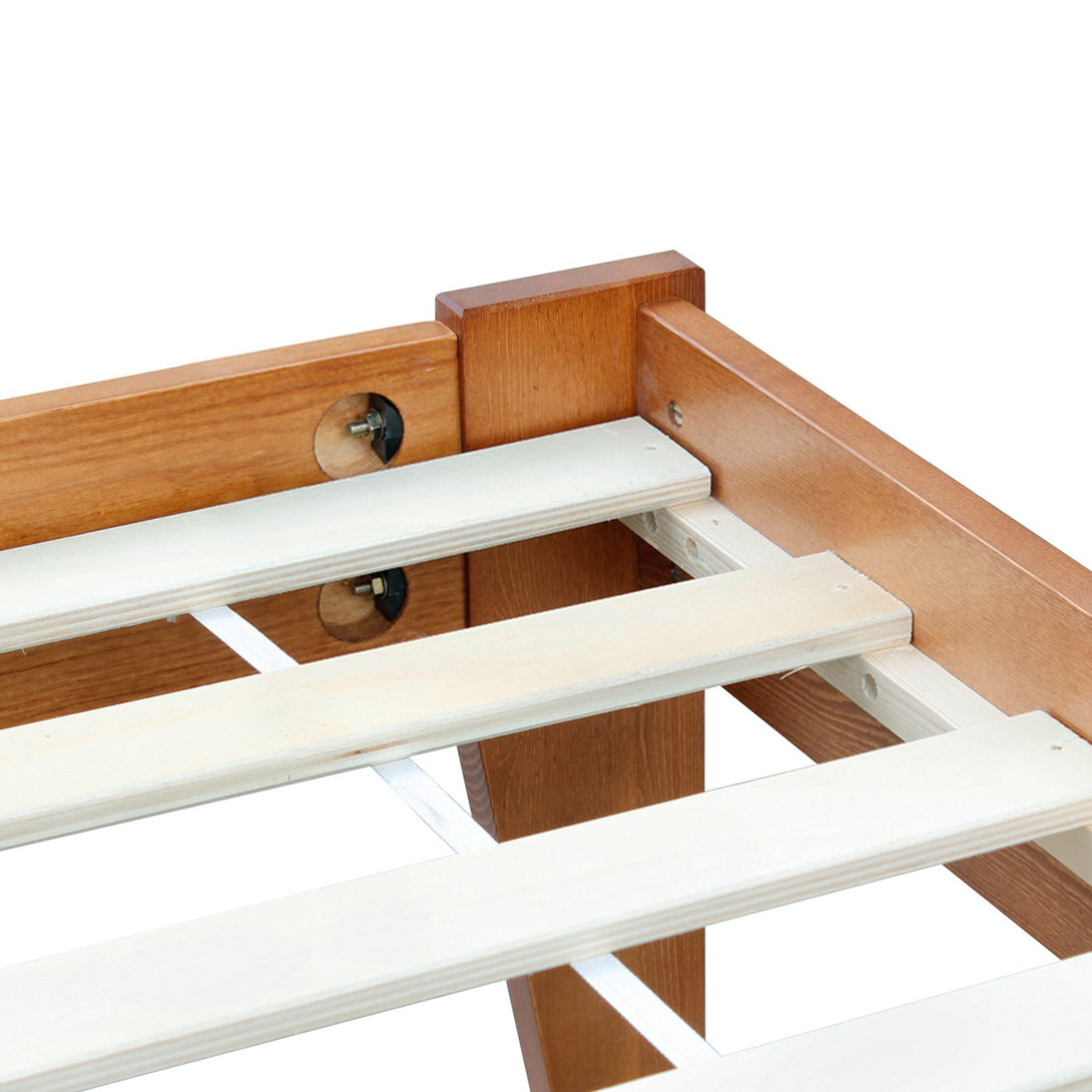 Meri Queen Wooden Bed Frame - Oak