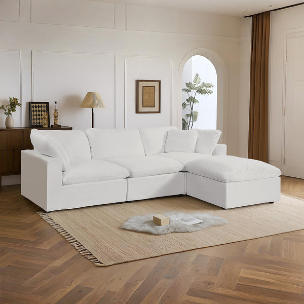 Bishopston Duck Feather Filled Modular Sofa - White