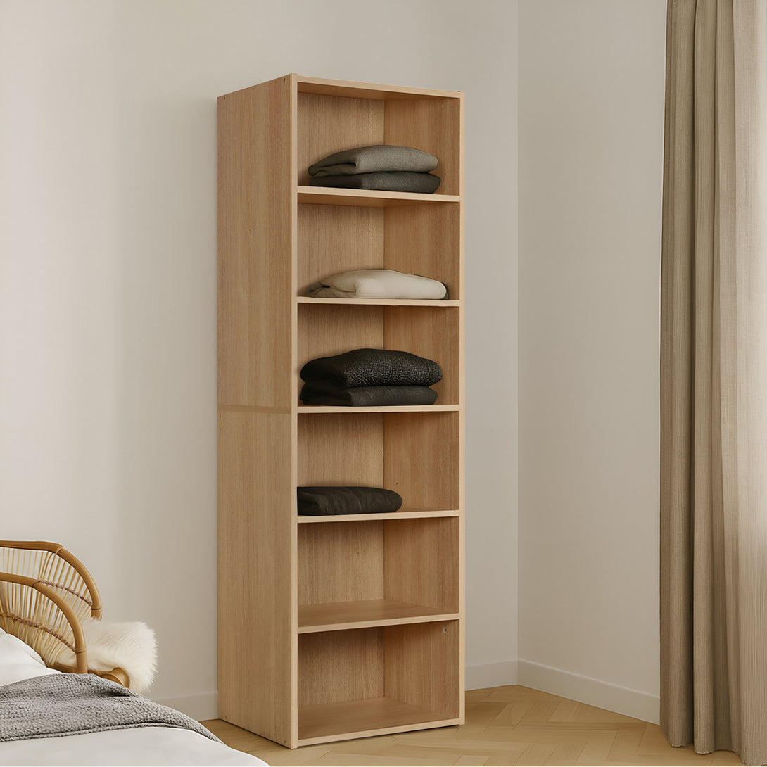 PAYETTE 6 Shelf Wardrobe - OAK 