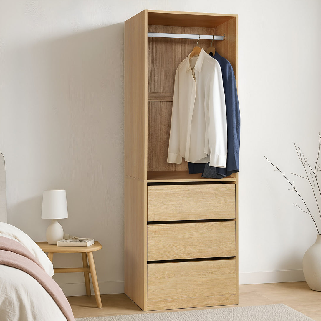 PAYETTE 3 Drawer Wardrobe - OAK