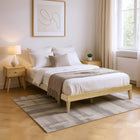 Creise Queen Wooden Bed Frame - Light Oak