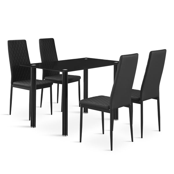  Benjamin 5 Piece 1.2m Dining Set - Black