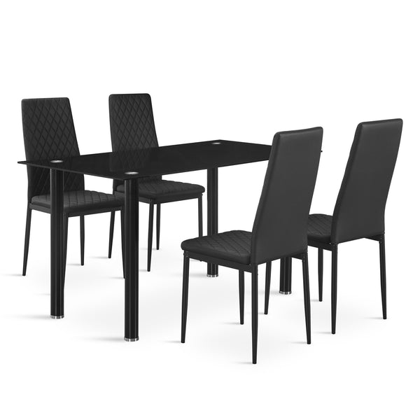 Benjamin 5 Piece 1.4m Dining Set - Black